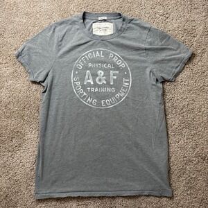 Abercrombie & Fitch Graphic T-Shirt Mens XXL Gray Muscle Fit Distressed vintage
